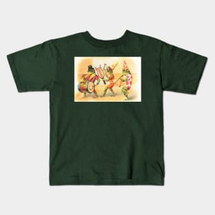 These Musical Frogs Throw a Birthday Parade Kids T-Shirt